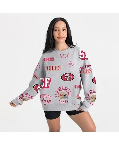 Gameday Couture Women's Heather Gray San Francisco 49ers Always On Repeat Fleece Sweatshirt