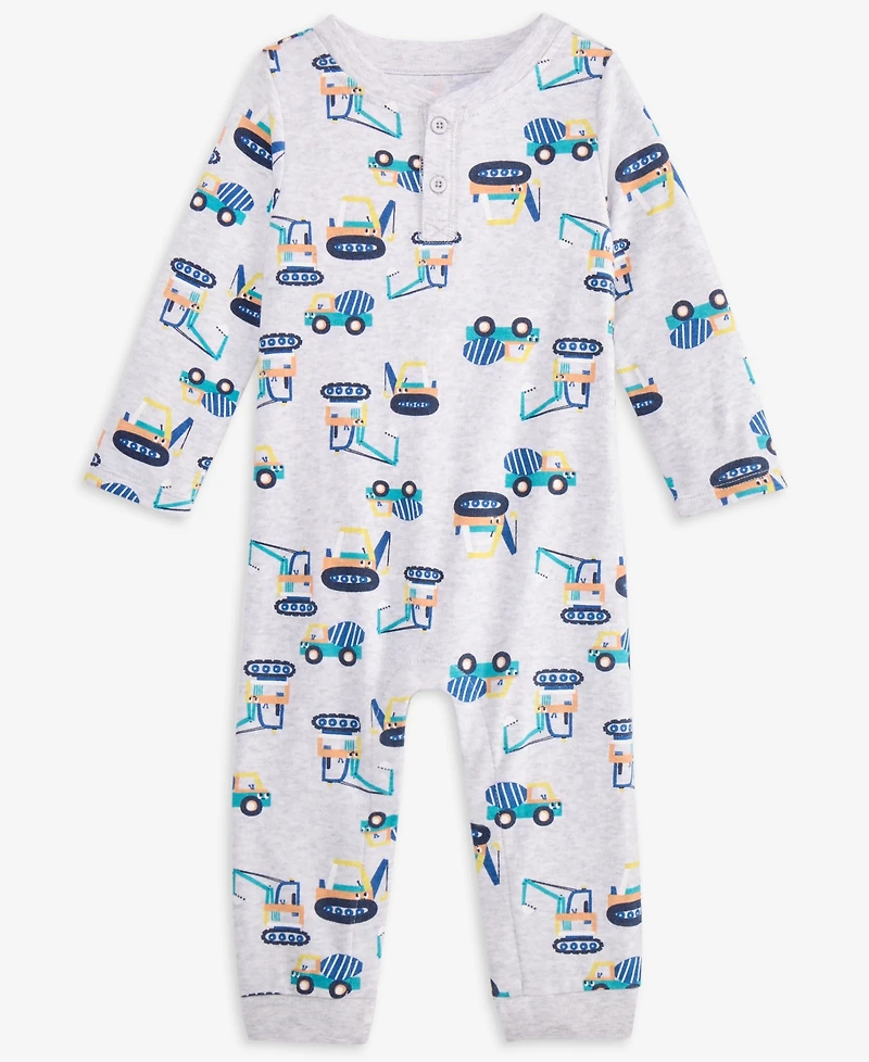 First Impressions Baby Boys Trucking Together Printed Coverall, Macy's Exclusive