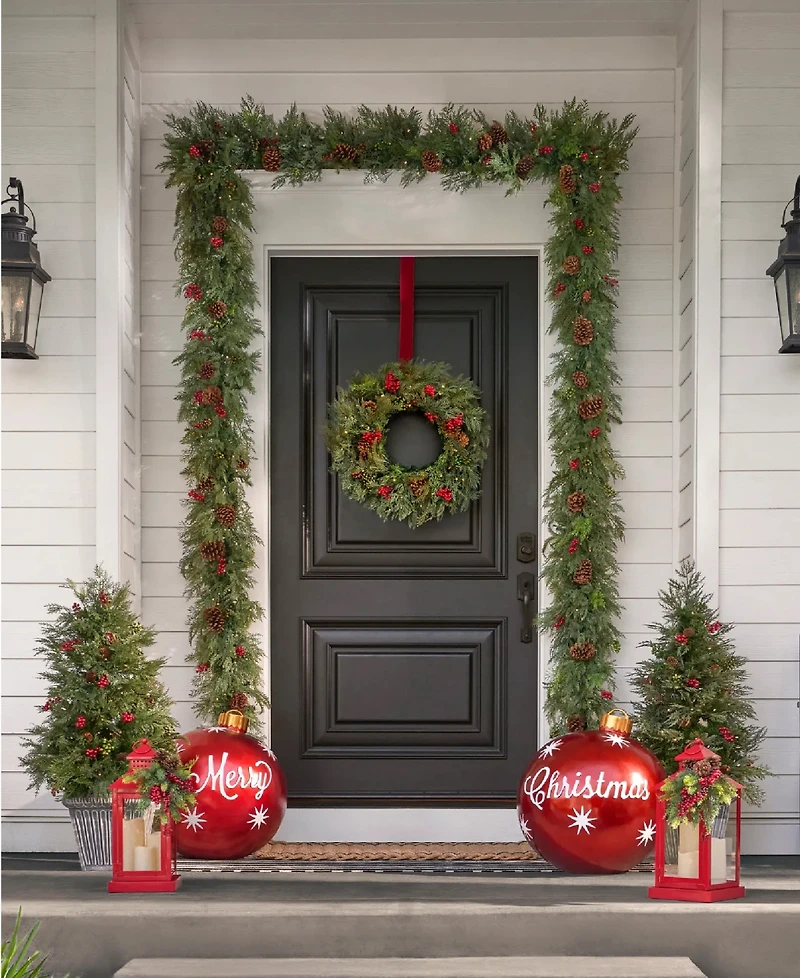 Balsam Hill 120" Outdoor Winter Evergreen Christmas Garland