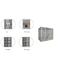 Streamdale Furniture Cat House Large Catio Cat Cage Shelter Enclosure Playpen 7.8 ft x4.9 ft