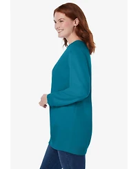 Woman Within Plus Fleece Sweatshirt