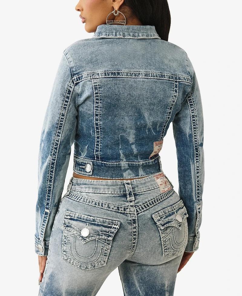 True Religion Women's Shrunken Super T Jacket