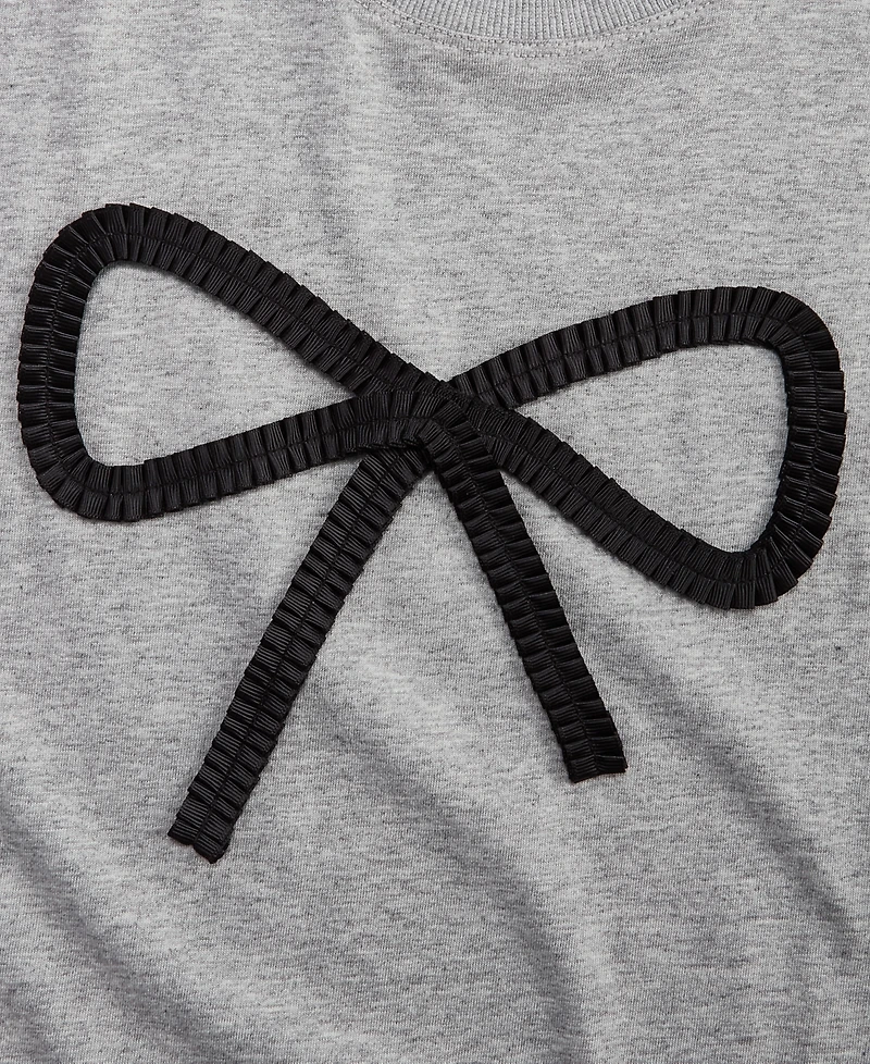 On 34th Women's Knit Heather Bow T-Shirt, Macy's Exclusive