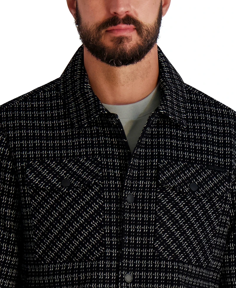 Karl Lagerfeld Paris Men's Textured Shirt Jacket