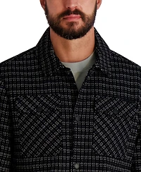 Karl Lagerfeld Paris Men's Textured Shirt Jacket