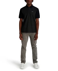 Karl Lagerfeld Paris Men's Pique Short Sleeve Polo Shirt