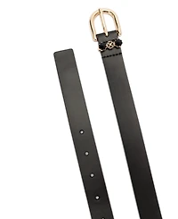 kate spade new york Women's Faceted Flower Buckle Belt
