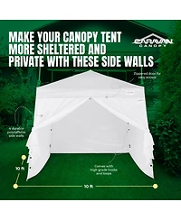 Caravan Canopy V-Series 10 x 10 Foot Tent Sidewalls, White (Sidewalls Only)