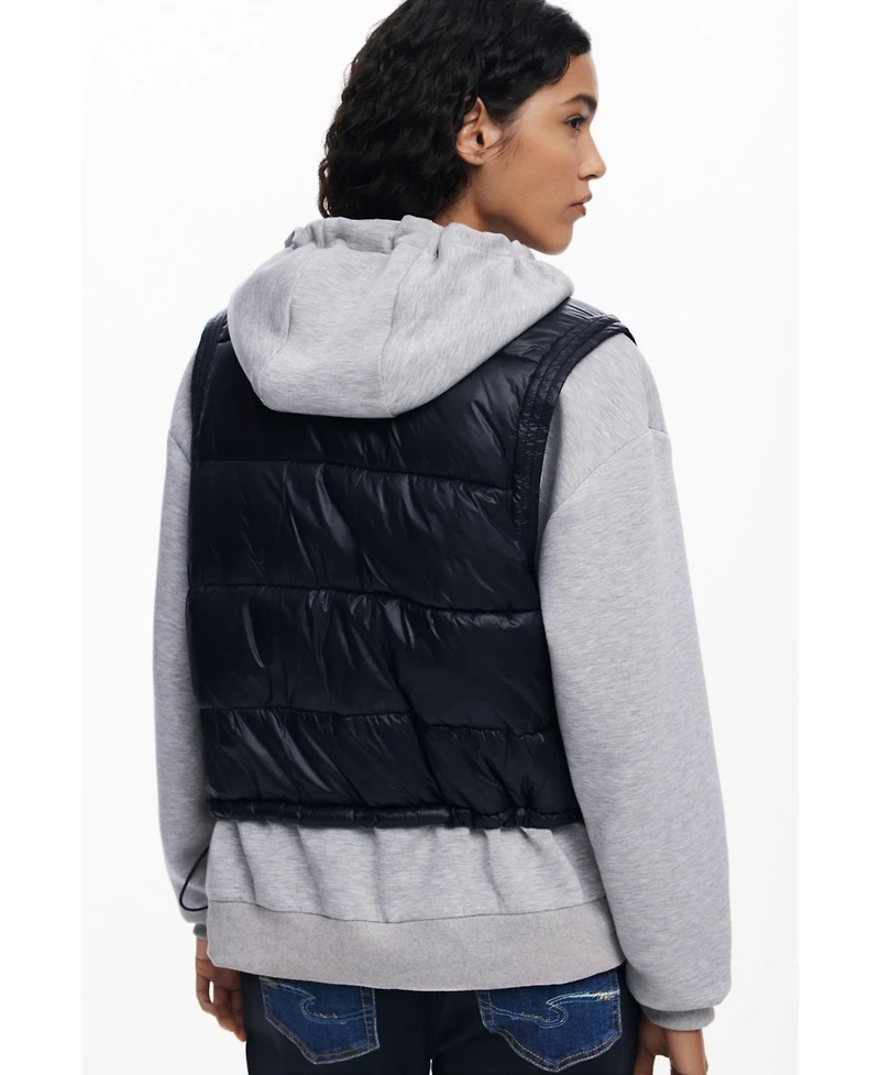 Desigual Women's Sweatshirt kombiniert mit gepolsterter Weste