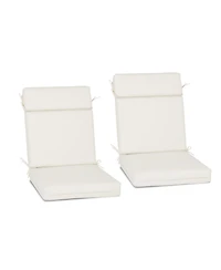 Aoodor Outdoor Dining Chair cushion Set, 37"x20"x2.8" High back with Ties and Zipper, Set of 2