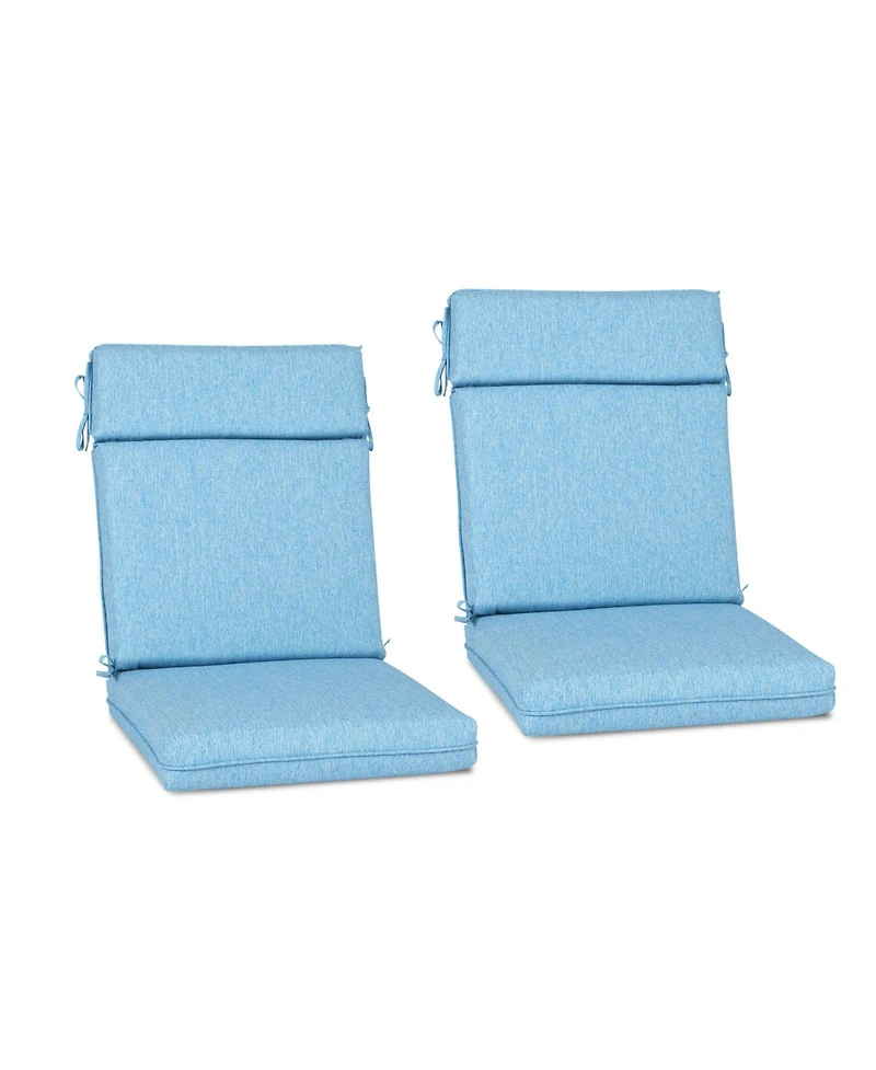 Aoodor Outdoor Dining Chair cushion Set, 37"x20"x2.8" High back with Ties and Zipper