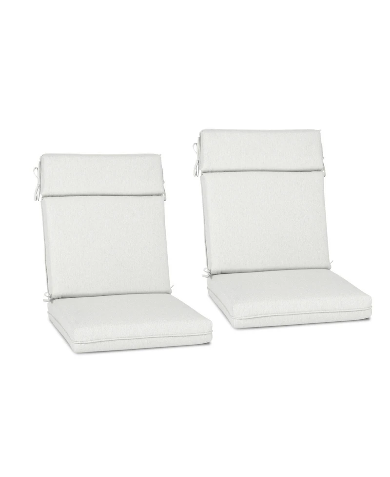 Aoodor Outdoor Dining Chair cushion Set, 37"x20"x2.8" High back with Ties and Zipper