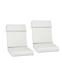Aoodor Outdoor Dining Chair cushion Set, 37"x20"x2.8" High back with Ties and Zipper