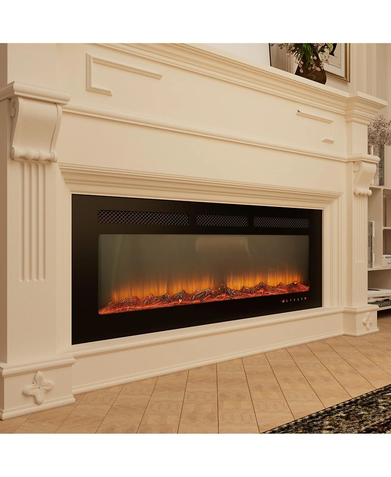 50''Classic Built-in or Wall-Mounted Direct Vent Electric Fireplace