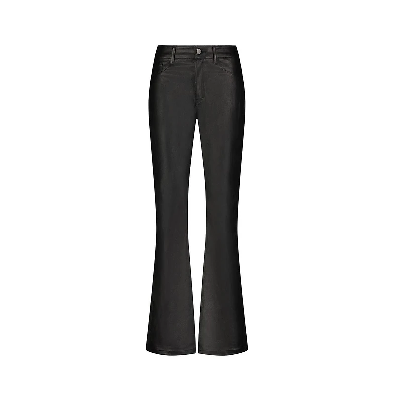 The Noli Shop Women's Aria Coated Flare Jean - Sangria