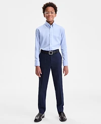 B By Brooks Brothers Boys 8-20 Blue Birdseye Window Classic Pants