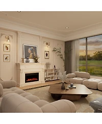 30''Classic Built-in or Wall-Mounted Direct Vent Electric Fireplace