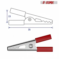 5 Core Alligator Clips Electrical Metal Battery Jumper Clamps Insulated Gator Clip - alligator 25 pcs