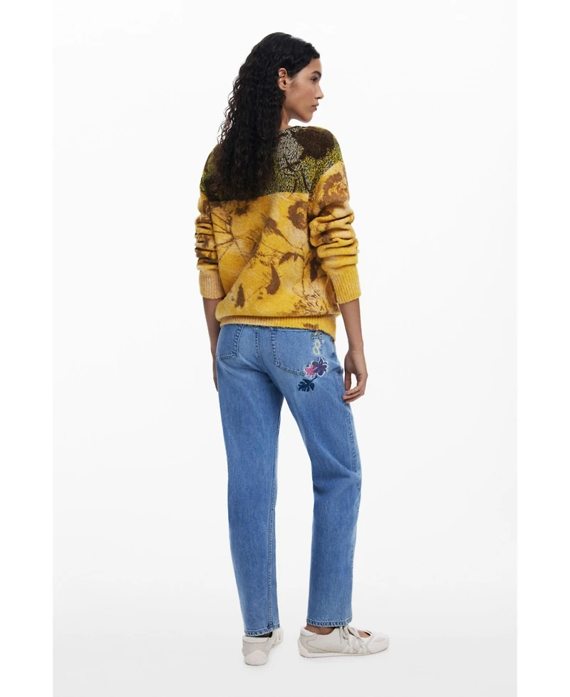 Desigual Women's Jacquard floral sweater