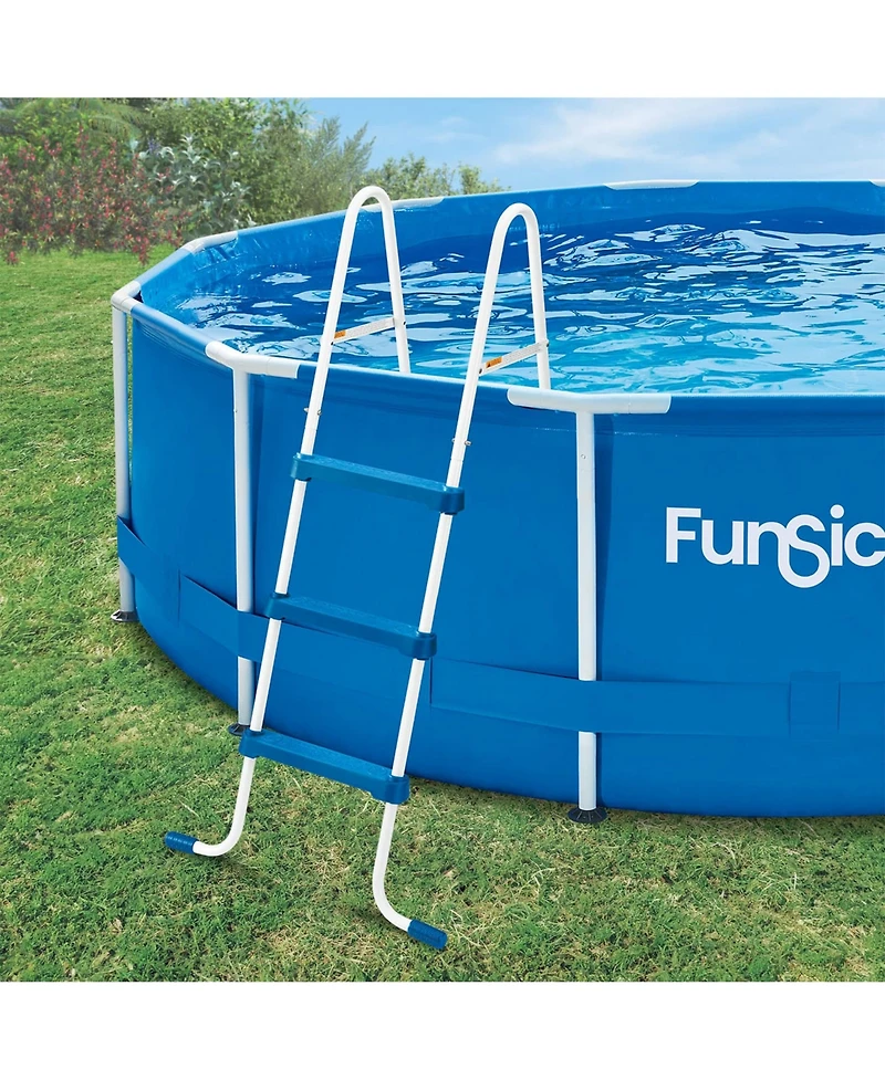Funsicle 36 Inch SureStep 3 Stair Outdoor Above Ground Swimming Pool Ladder