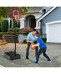 Basketball Hoop 5.6-6.5 Ft Height Adjustable for Kids with Shatterproof Backboard