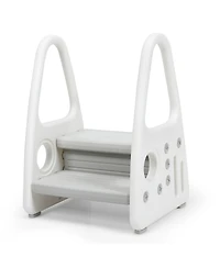 Costway Toddler Step Stool Learning Helper w/Armrest for Kitchen Toilet Potty Training