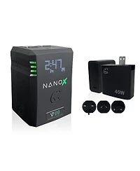 Core Swx Nanox Micro 98 98Wh 14.8V 6600mAh Smart V-Mount Battery, Bundle with Xpd-45 45W Universal Usb-c Pd Wall Charger
