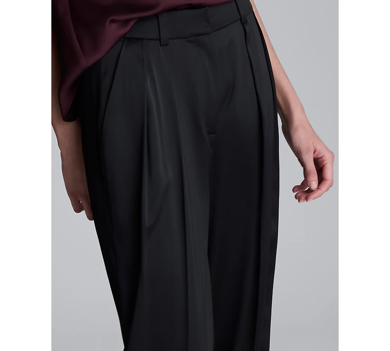 Kenneth Cole Women's Double Pleat Wide Leg Pants