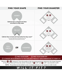 Rev-a-Shelf 18" Lazy Susan Wooden Circle 1-Shelf w/ Swivel Bearings, 4WLS001-18B52