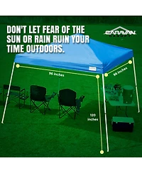 Caravan Canopy V Series 2 10' x 10' Entry Level Angled Leg Instant Canopy, Blue