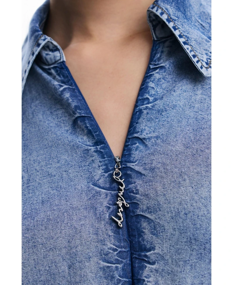 Desigual Women's Denim long-sleeve dress