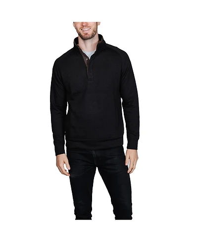 Tailorbyrd Men's Hidden Snap Front Quilted Pullover