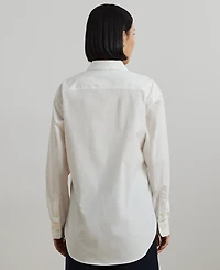 Lauren Ralph Petite Relaxed Fit Stretch Cotton Shirt