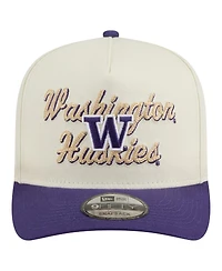 New Era Men's Cream/Purple Washington Huskies Vintage Chainstitch 9FIFTY A-Frame Snapback Hat