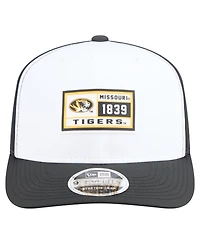 New Era Men's White/Black Missouri Tigers Perforated Patched 9SEVENTY Adjustable Hat