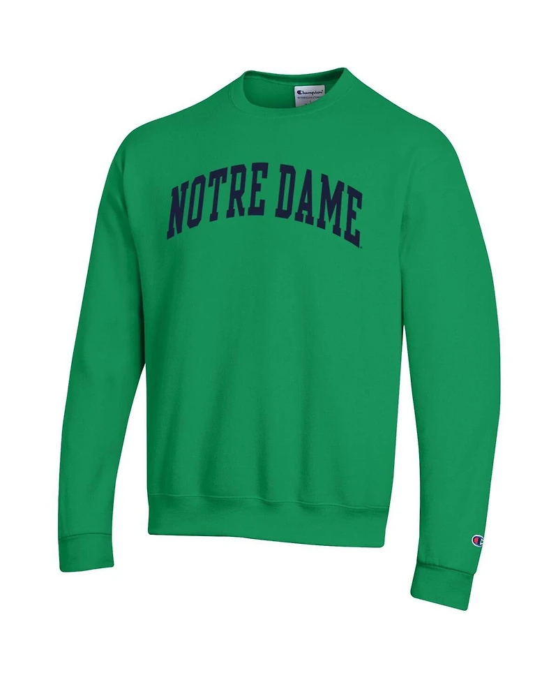 Champion Men's Green Notre Dame Fighting Irish Basic Arch Fleece Pullover Sweatshirt