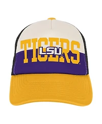 Outerstuff Big Boys and Girls Purple/Cream Lsu Tigers Modern Fan Trucker Adjustable Hat