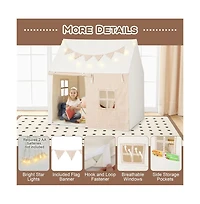 Lycvki Kids Tent with Padded Mat and 2 Breathable Windows Comfortable Children's Fort
