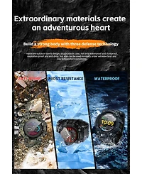 Ruxing smart Smart watch Bluetooth Call Handheld Flashlight Sos Diffused Light Compass-black