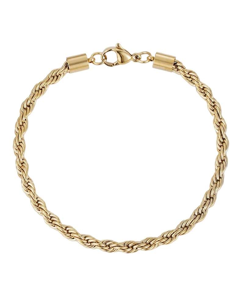 Adornia Tarnish Resistant Gold Rope Chain Bracelet