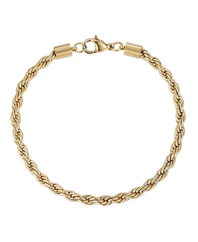 Adornia Tarnish Resistant Gold Rope Chain Bracelet