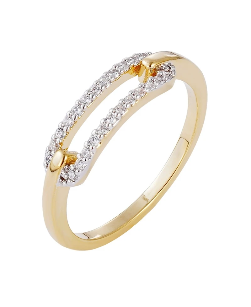 Adornia Gold Cz Link Ring