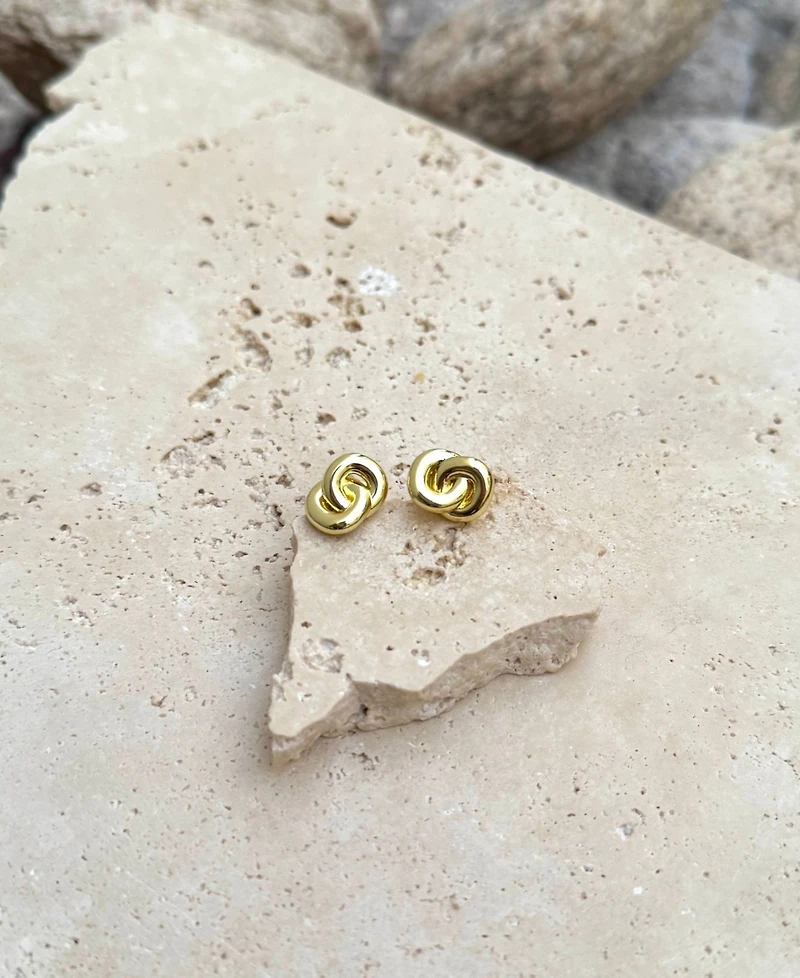 Adornia Gold Knot Stud Earrings