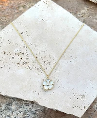 Adornia Gold Mother of Pearl Flower Necklace