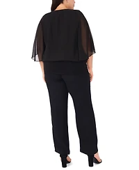 Msk Plus Embellished Chiffon Blouse