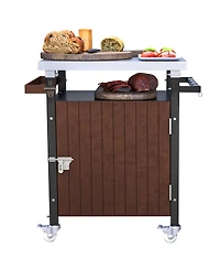 Streamdale Furniture Streamdale Stainless Steel Grill Cart with Storage