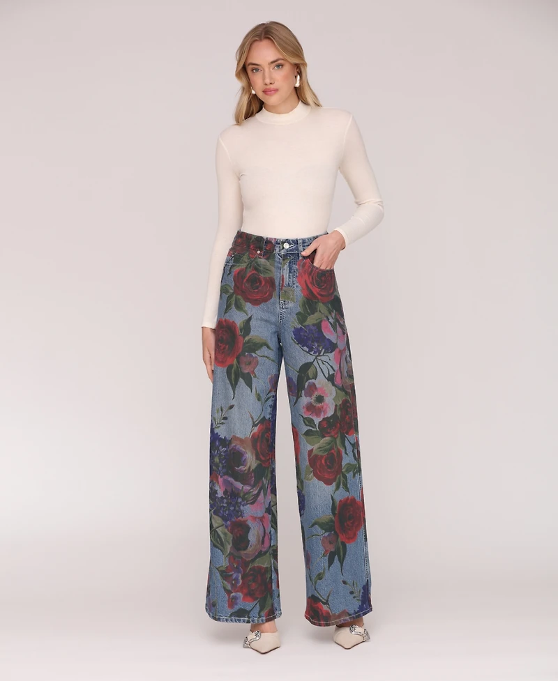 Avec Les Filles Women's High-Rise Wide-Leg Jeans