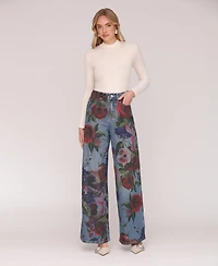 Avec Les Filles Women's High-Rise Wide-Leg Jeans
