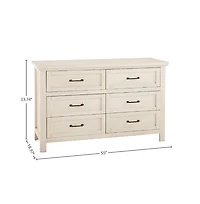 Westwood DesignWestfield 6-Drawer Dresser, Brushed White