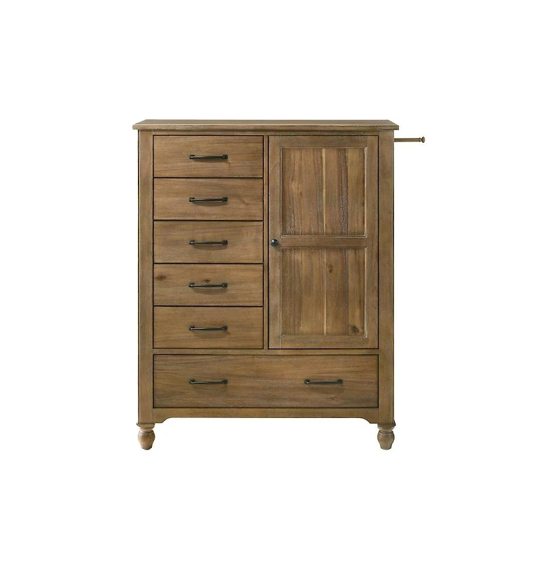 Westwood Design Highland Farmhouse Wood Chifferobe in Sand Dune Brown Finish